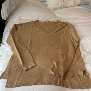 GAP Silk Blend Knit Top in Tan and Pink
